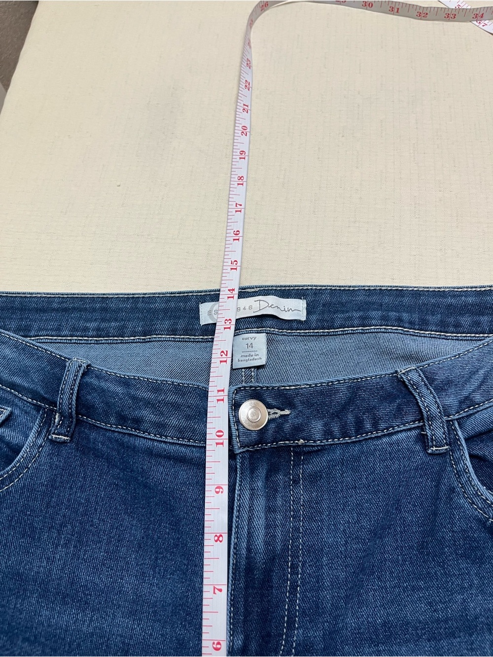 Cato size 14 (38w) curvy scalloped geometric embroidered hem Jean - Picture 4 of 14